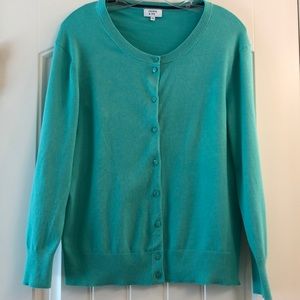 Green cardigan